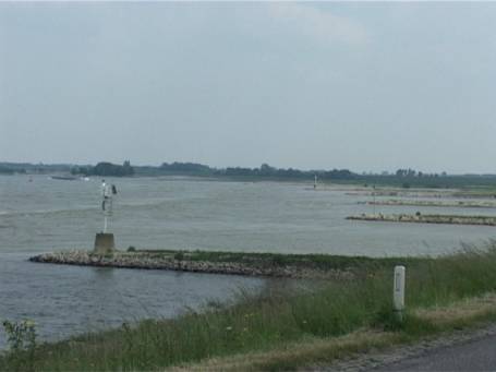 Ooijpolder NL : An der Waal entlang